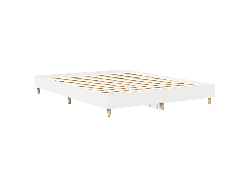 Bedframe zonder matras 140x200 cm spaanplaat wit