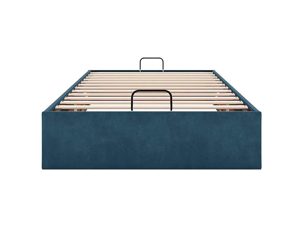 Bedframe zonder matras 90x190 cm fluweel donkerblauw