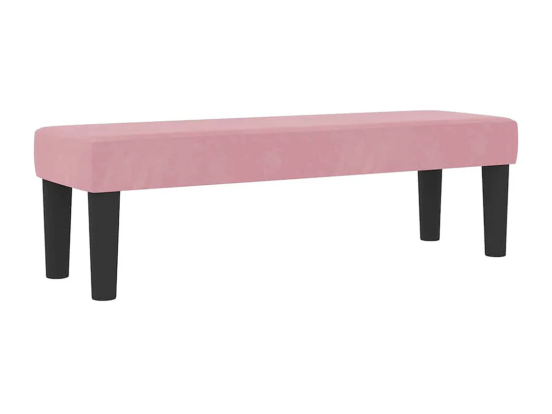 Lit à ressorts avec matelas Rose 140 x 190 cm Velours
