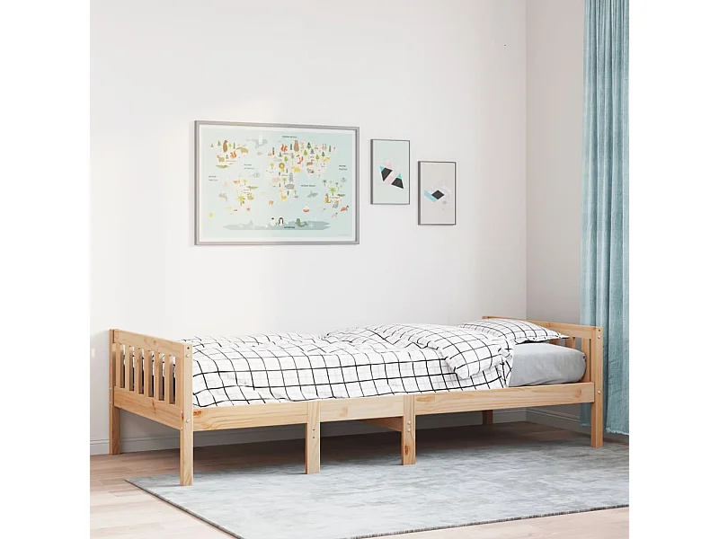 Lit pour enfants sans matelas 90x190 cm bois de pin massif