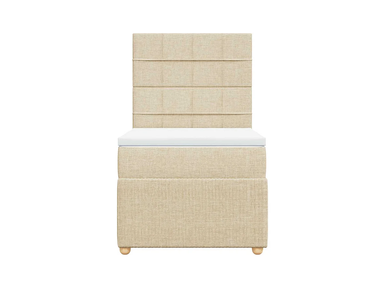 Cama com molas/colchão 90x200 cm tecido cor crème