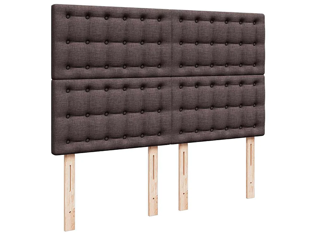 Ottoman bed met matras 140x200cm stof donkerbruin
