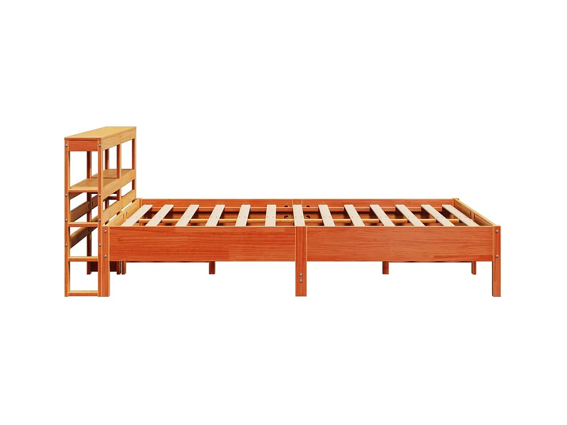 Letto senza Materasso Marrone Cera 140x190 cm in Legno di Pino