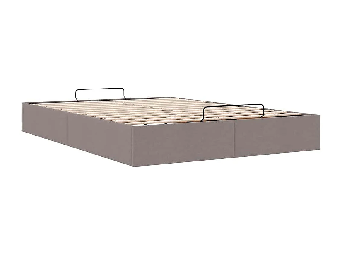 Bedframe zonder matras 140x200 cm stof taupe