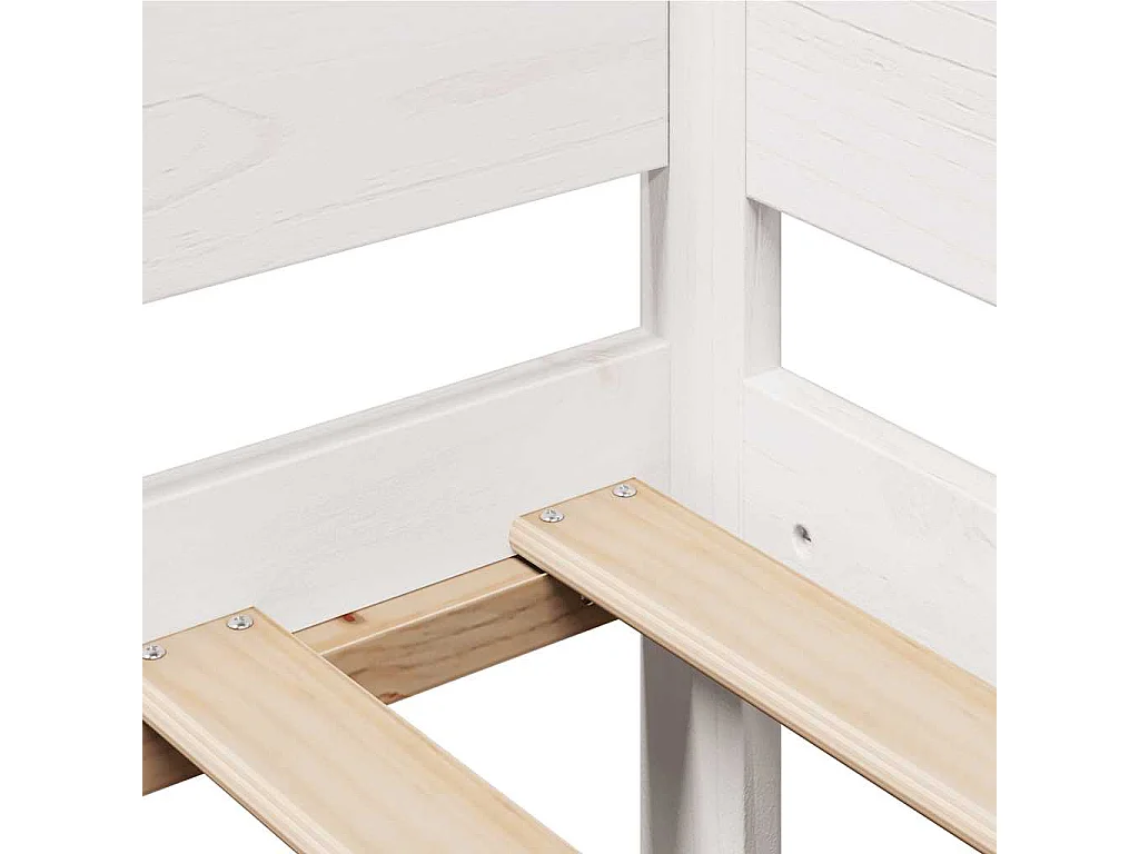 Lit de jour et tiroirs sans matelas blanc 90x200 cm bois massif