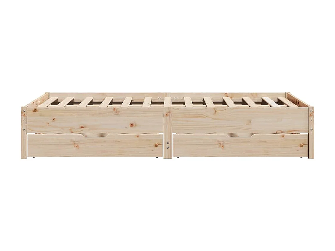 Bedframe zonder matras massief grenenhout 140x190 cm