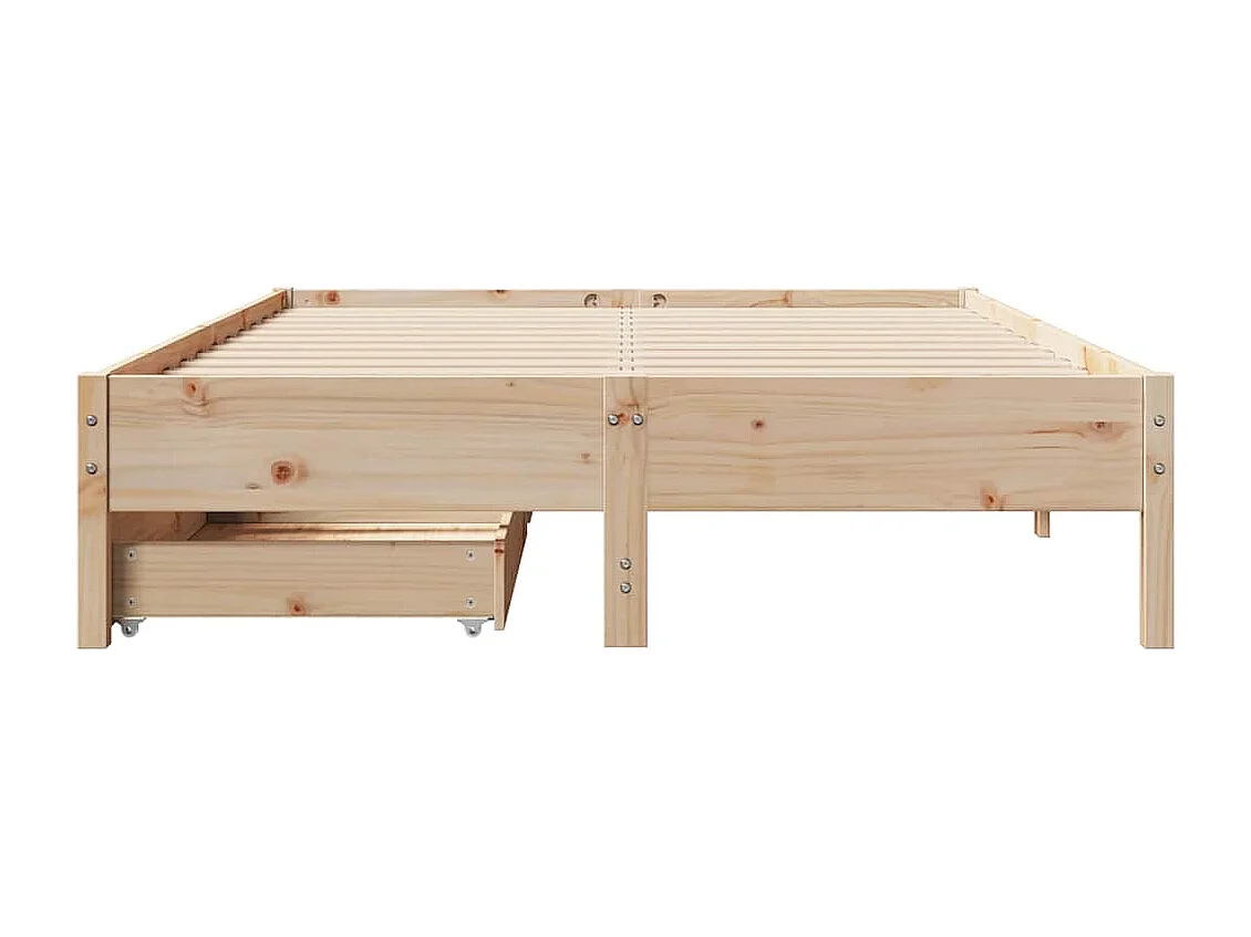 Cadre de lit sans matelas 140x190 cm bois de pin massif