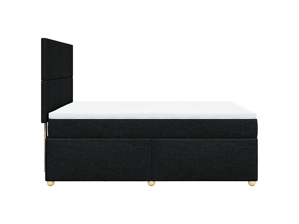 Boxspringbett mit Matratze Schwarz 160x200 cm Stoff