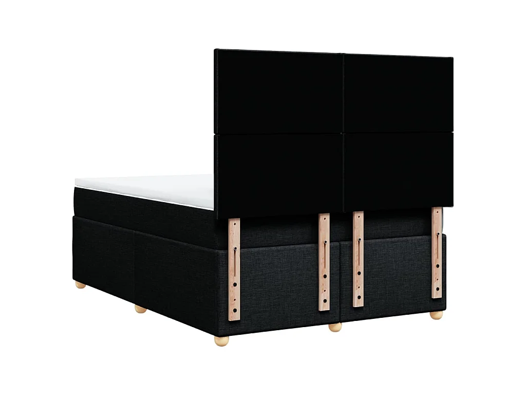 Boxspringbett mit Matratze Schwarz 160x200 cm Stoff