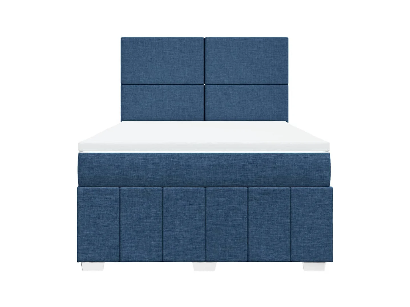 Boxspring met matras stof blauw 140x200 cm