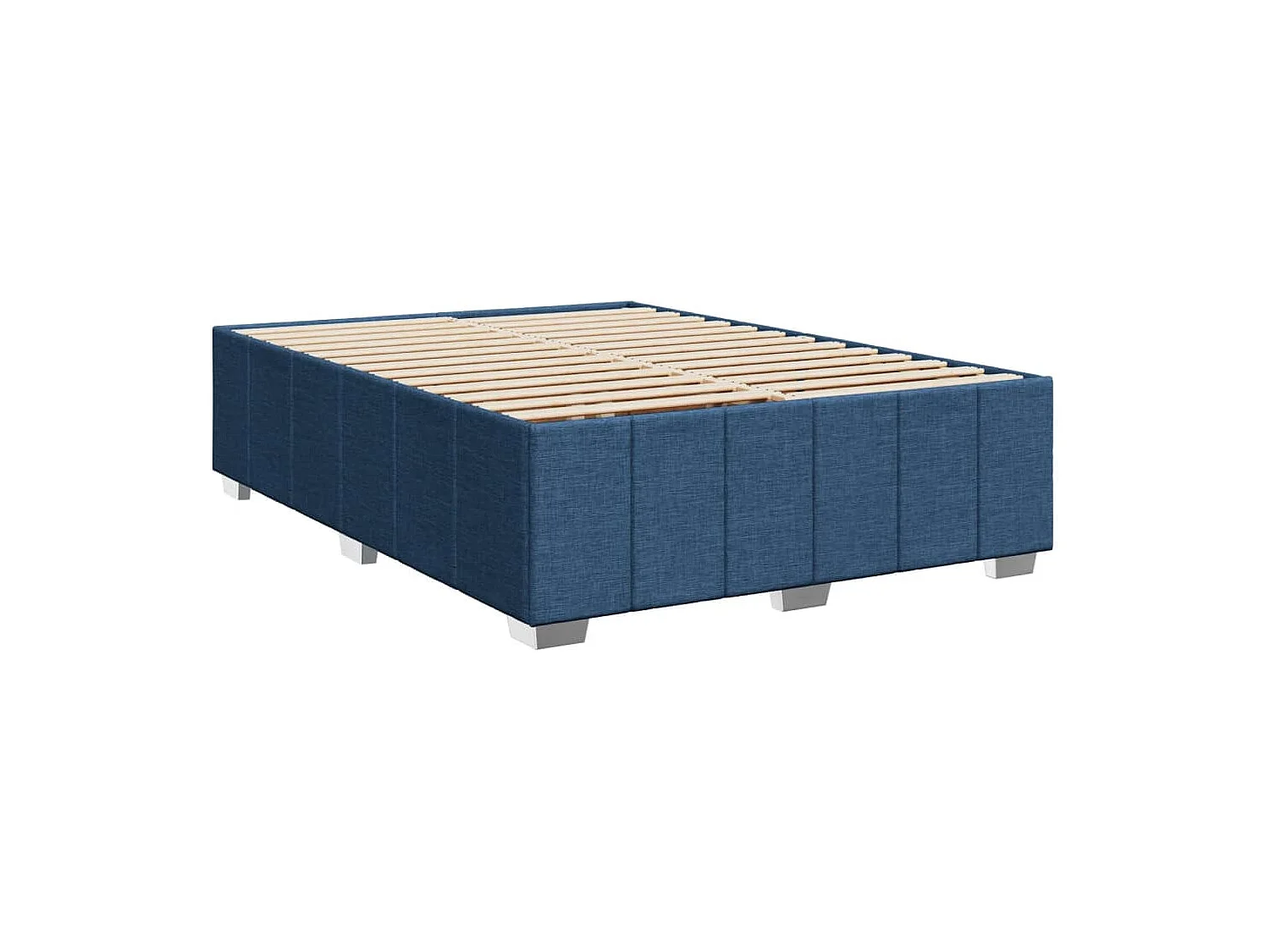Boxspring met matras stof blauw 140x200 cm