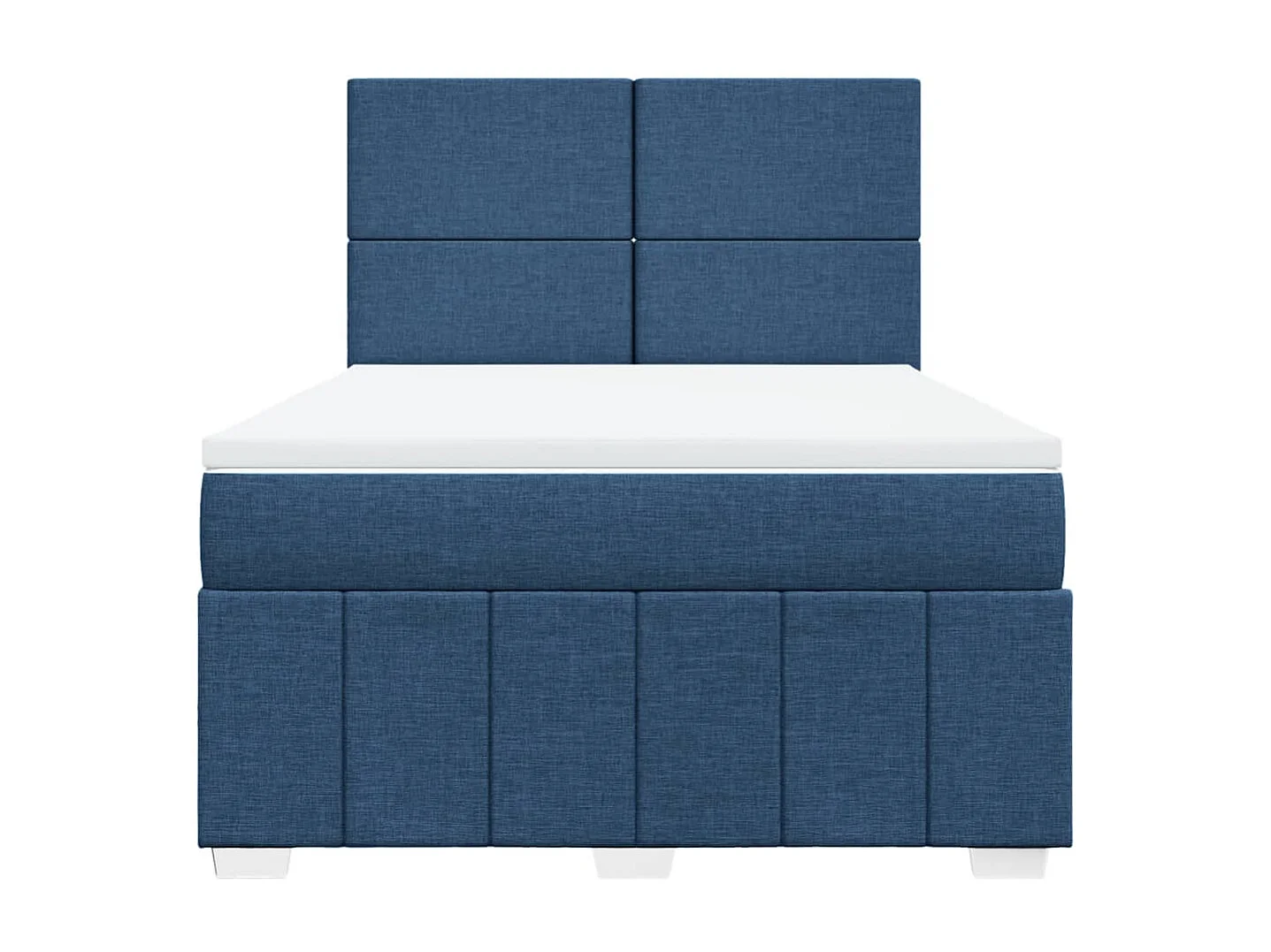 Sommier à lattes de lit avec matelas Bleu 140x200 cm Tissu