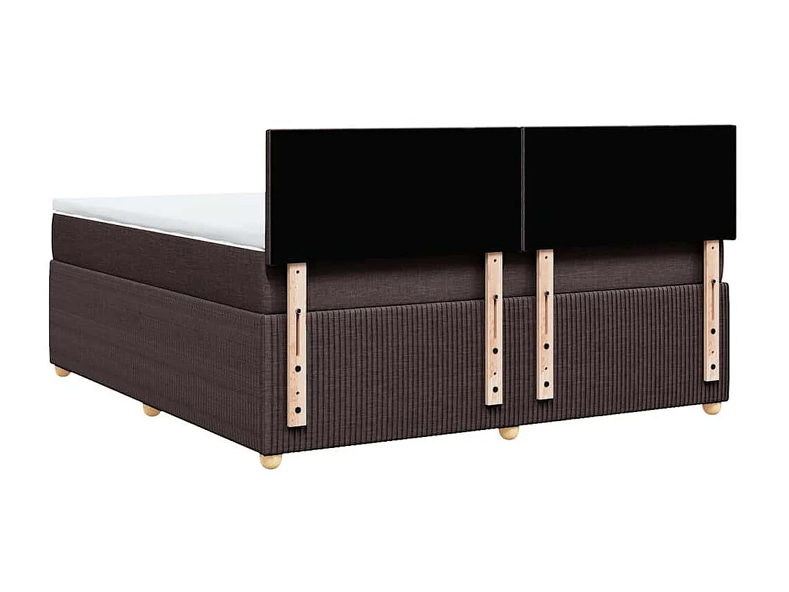 Boxspringbett mit Matratze Dunkelbraun 180x200 cm Stoff