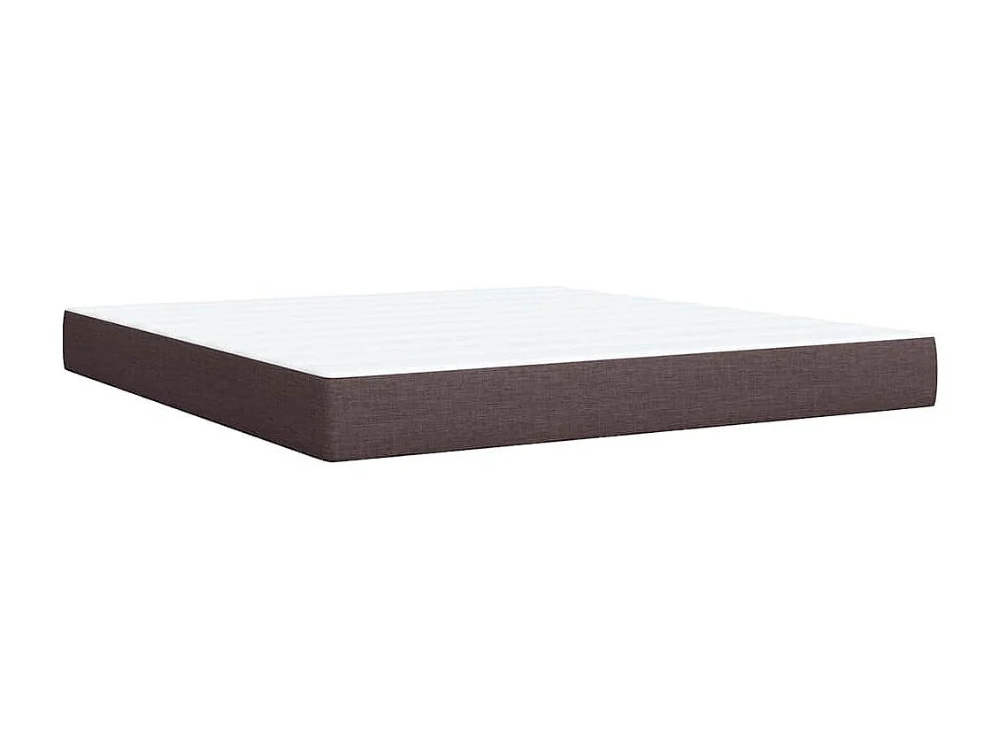 Boxspringbett mit Matratze Dunkelbraun 180x200 cm Stoff
