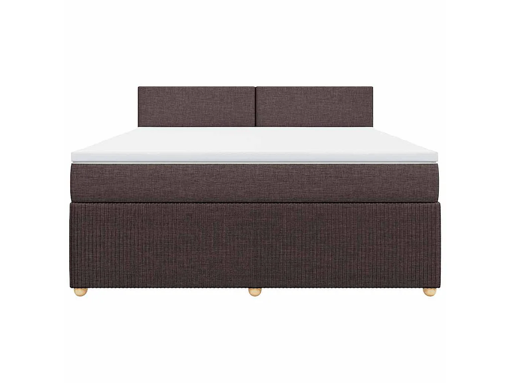 Boxspring met matras stof donkerbruin 180x200 cm