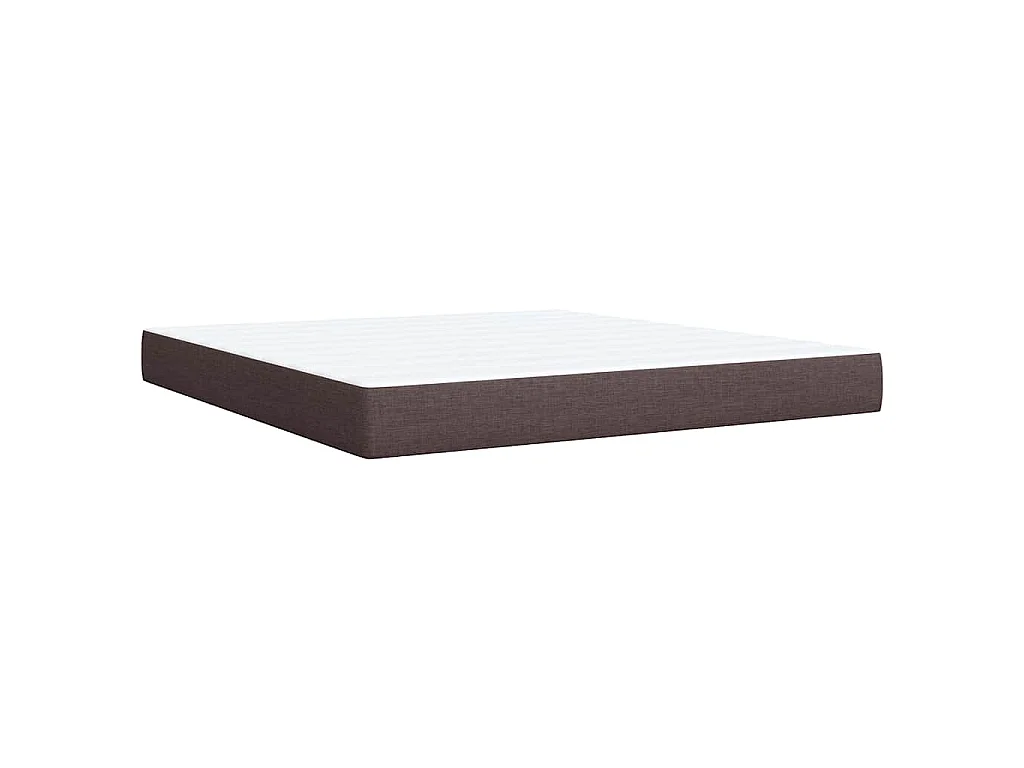 Boxspring met matras stof donkerbruin 180x200 cm