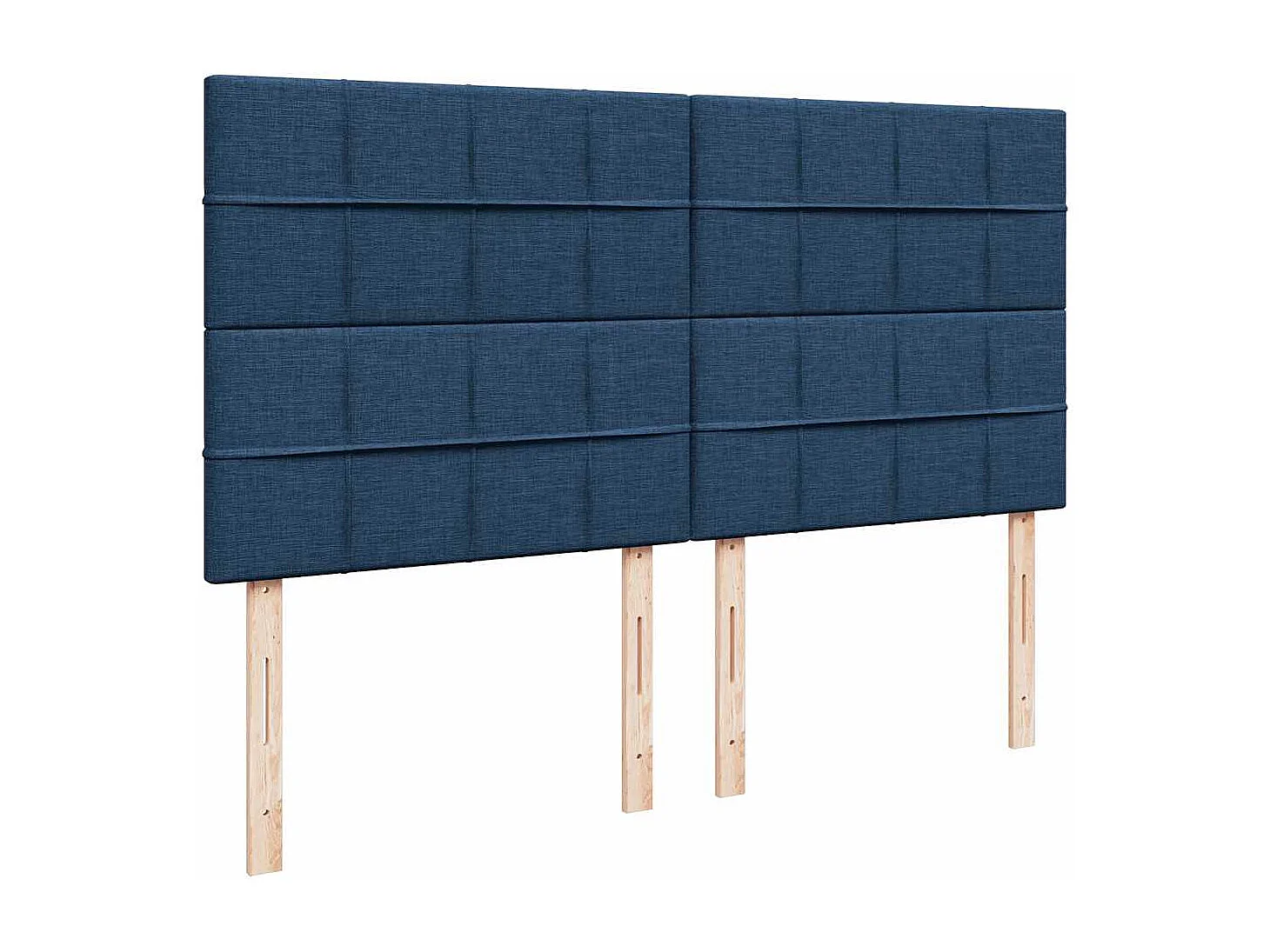 Boxspringbett mit Matratze Blau 180x200 cm Stoff