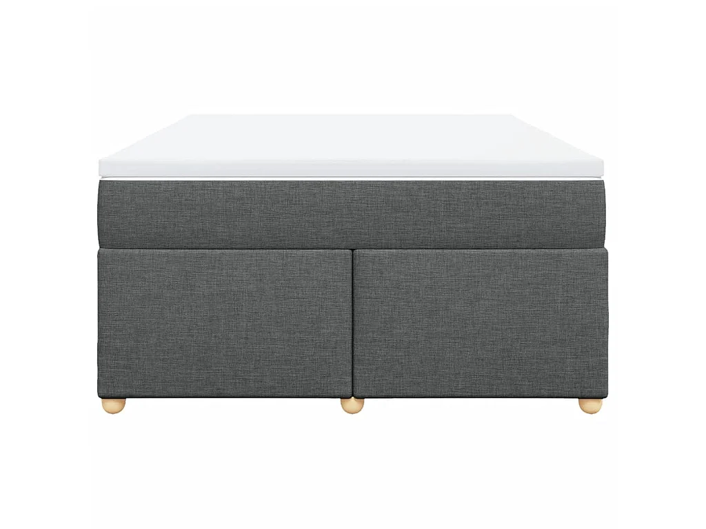 Sommier à lattes de lit avec matelas Gris foncé 140x190cm Tissu