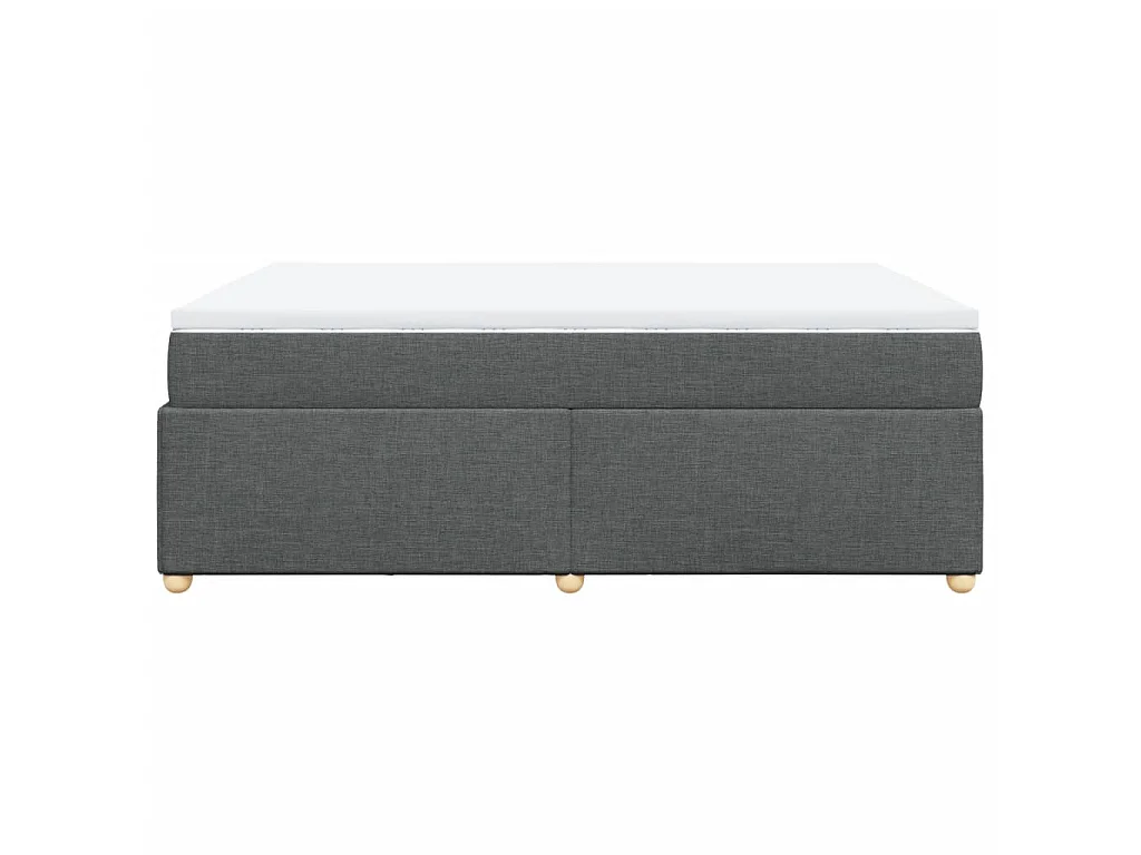 Sommier à lattes de lit avec matelas Gris foncé 140x190cm Tissu