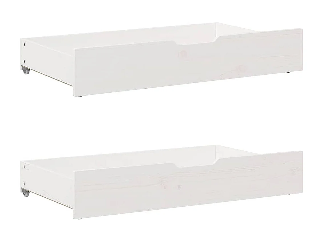 Cadre de lit sans matelas blanc 180x200 cm bois massif de pin