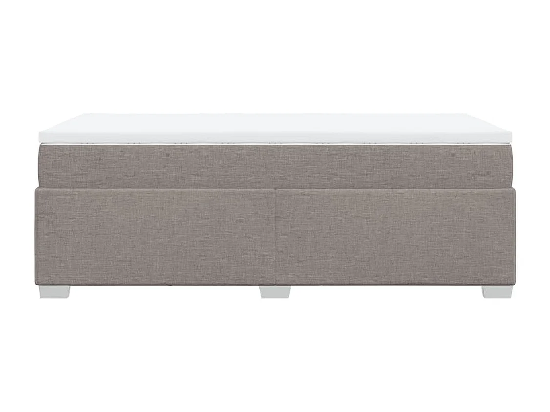 Sommier à lattes de lit avec matelas Taupe 90x190 cm Tissu