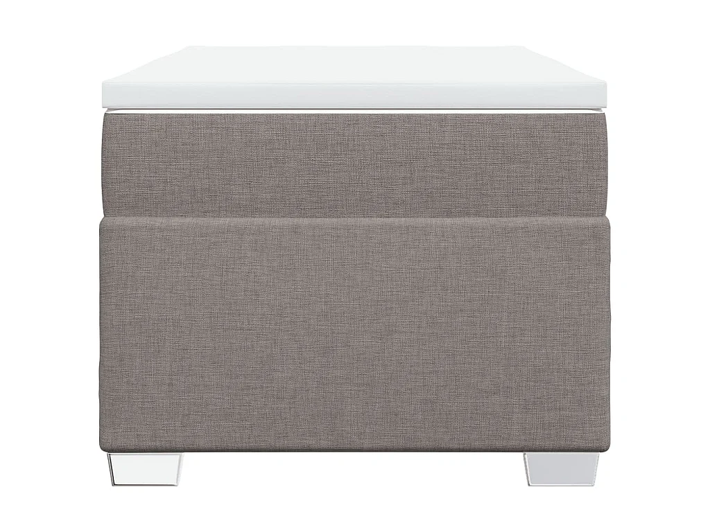 Boxspring met matras stof taupe 90x190 cm