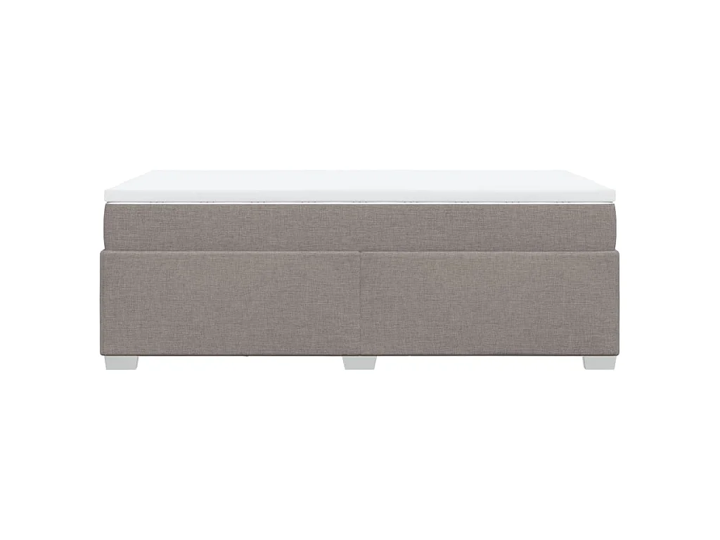 Boxspring met matras stof taupe 90x190 cm