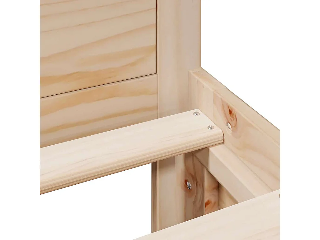 Cadre de lit sans matelas avec tête de lit 140x190cm pin massif