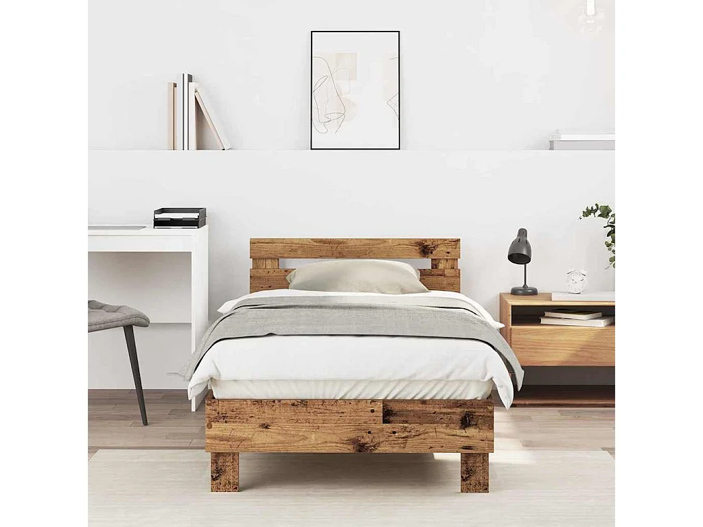 Struttura del letto con testiera Legno vecchio 193 x 95 x 88 cm