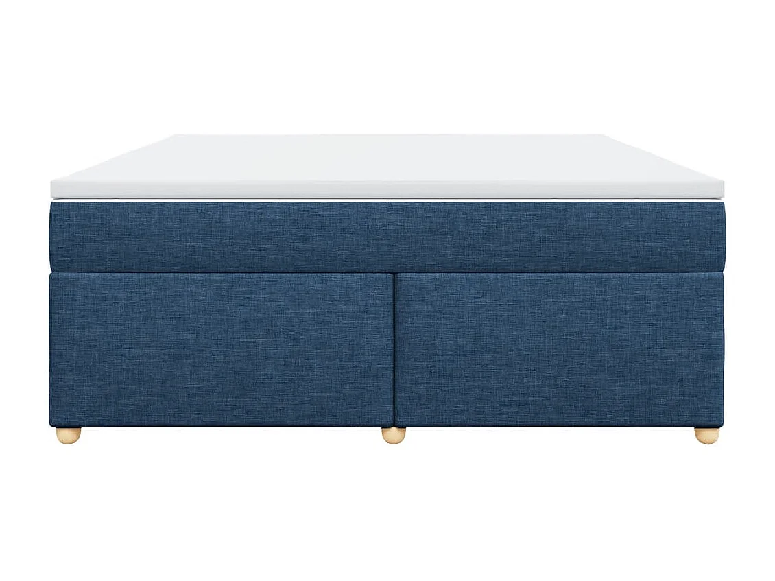 Boxspringbett mit Matratze Blau 180x200 cm Stoff