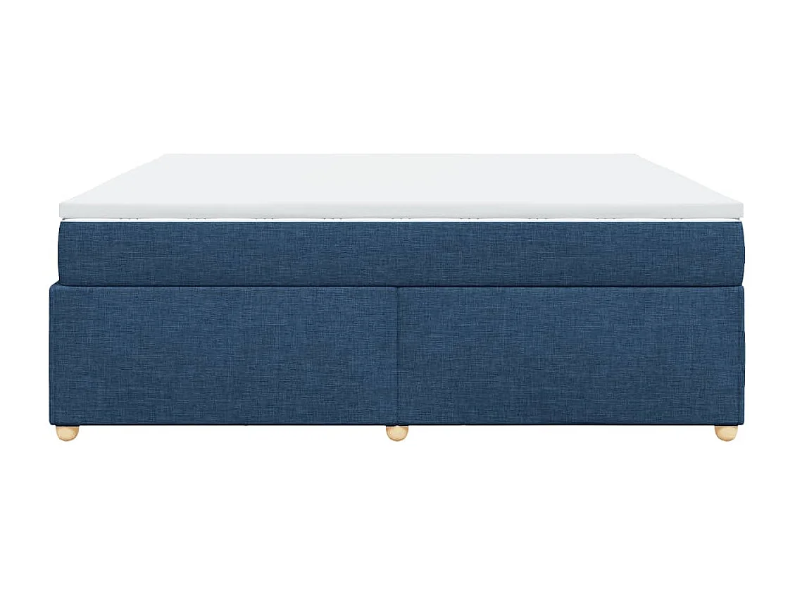 Boxspringbett mit Matratze Blau 180x200 cm Stoff