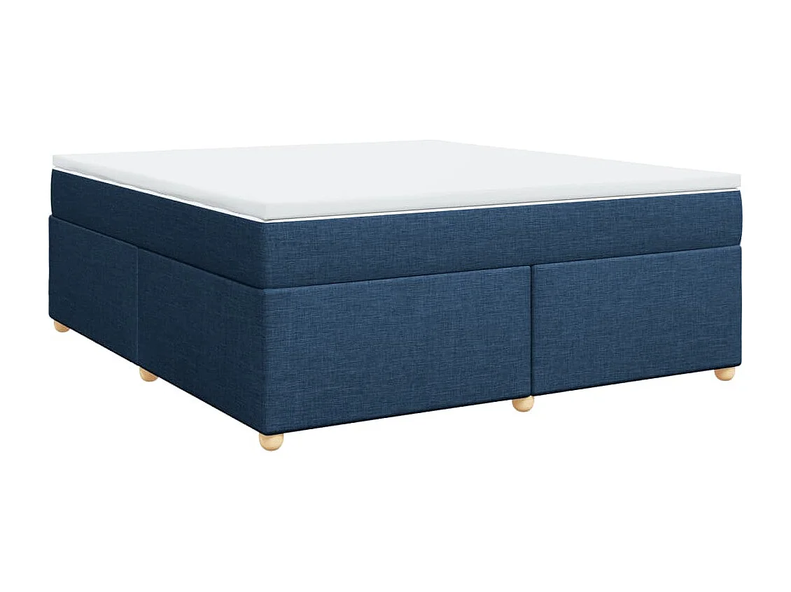 Boxspringbett mit Matratze Blau 180x200 cm Stoff