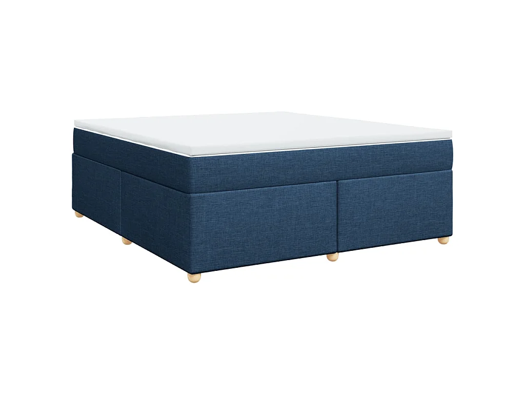 Sommier à lattes de lit avec matelas Bleu 180x200 cm Tissu