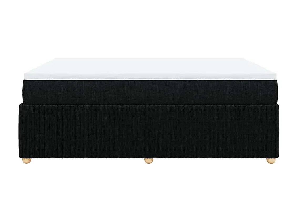 Boxspringbett mit Matratze Schwarz 160x200 cm Stoff