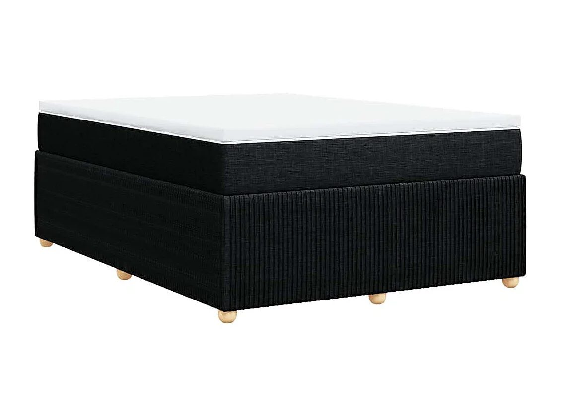Boxspringbett mit Matratze Schwarz 160x200 cm Stoff
