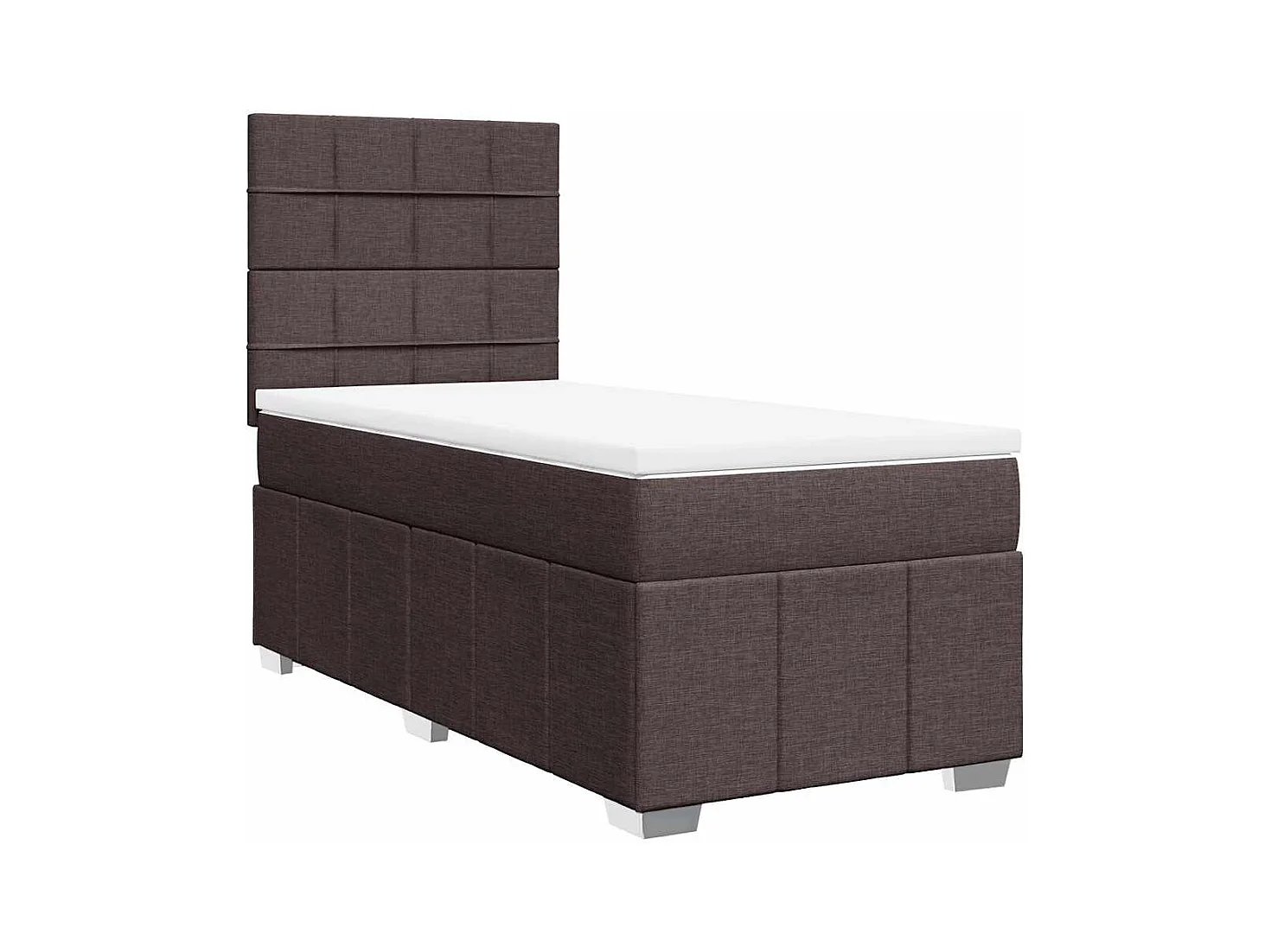Sommier à lattes de lit avec matelas Marron foncé 90x200 cm