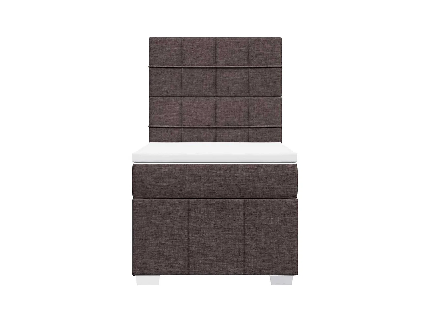 Sommier à lattes de lit avec matelas Marron foncé 90x200 cm