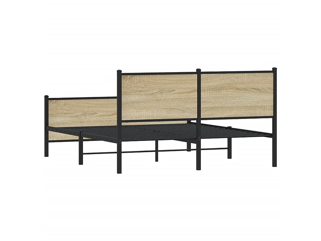 Giroletto senza Materaso in Metallo Rovere Sonoma 160x200 cm