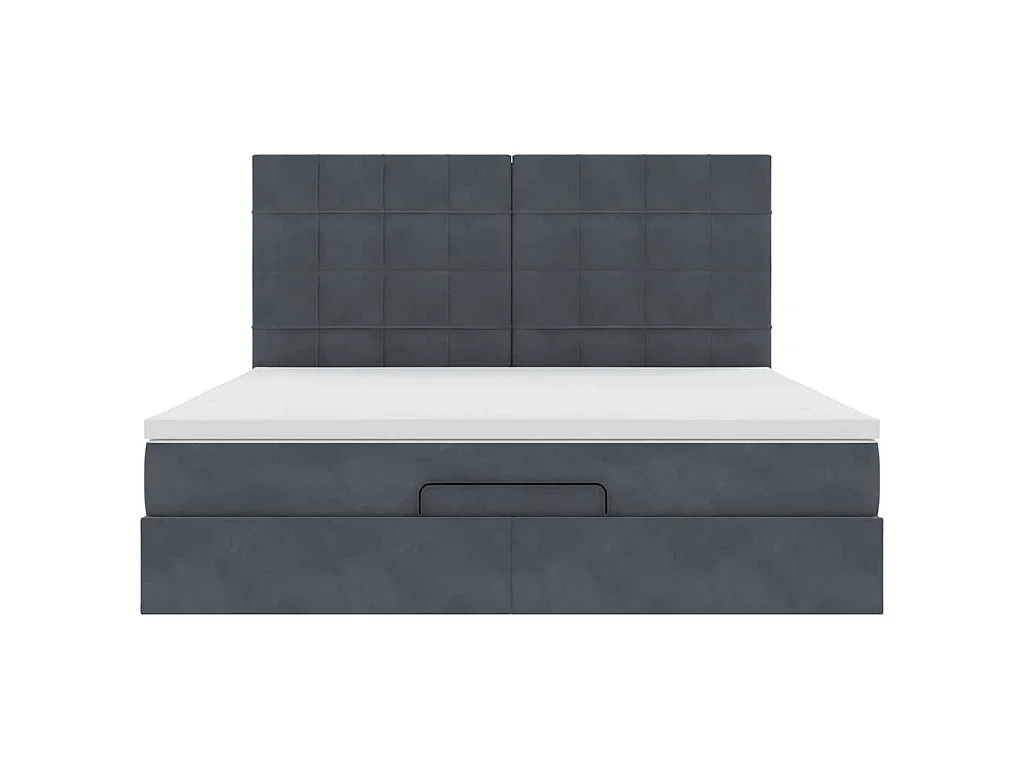 Ottoman bed met matrassen en LED's 160x200cm fluweel