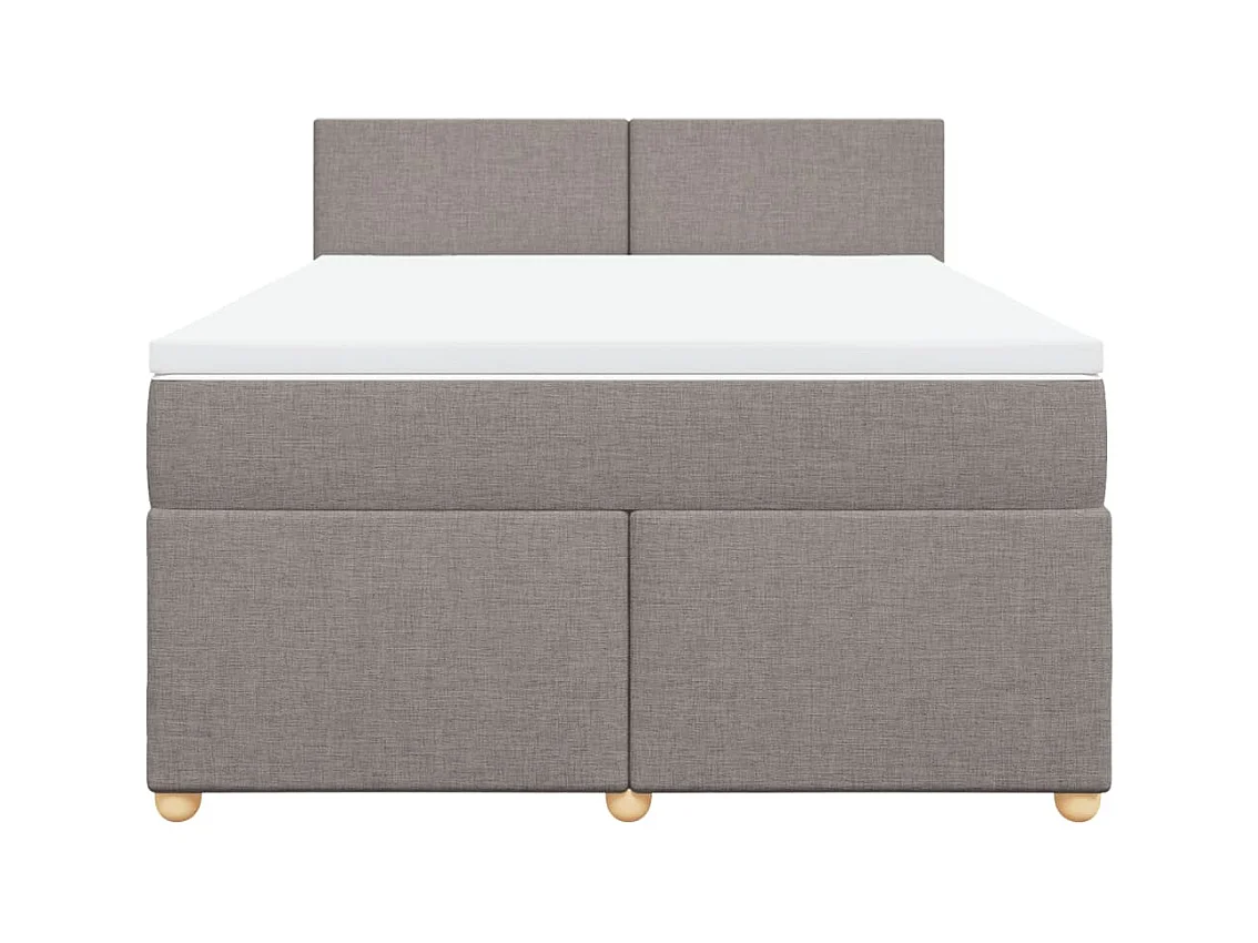 Boxspringbett mit Matratze Taupe 140x200 cm Stoff