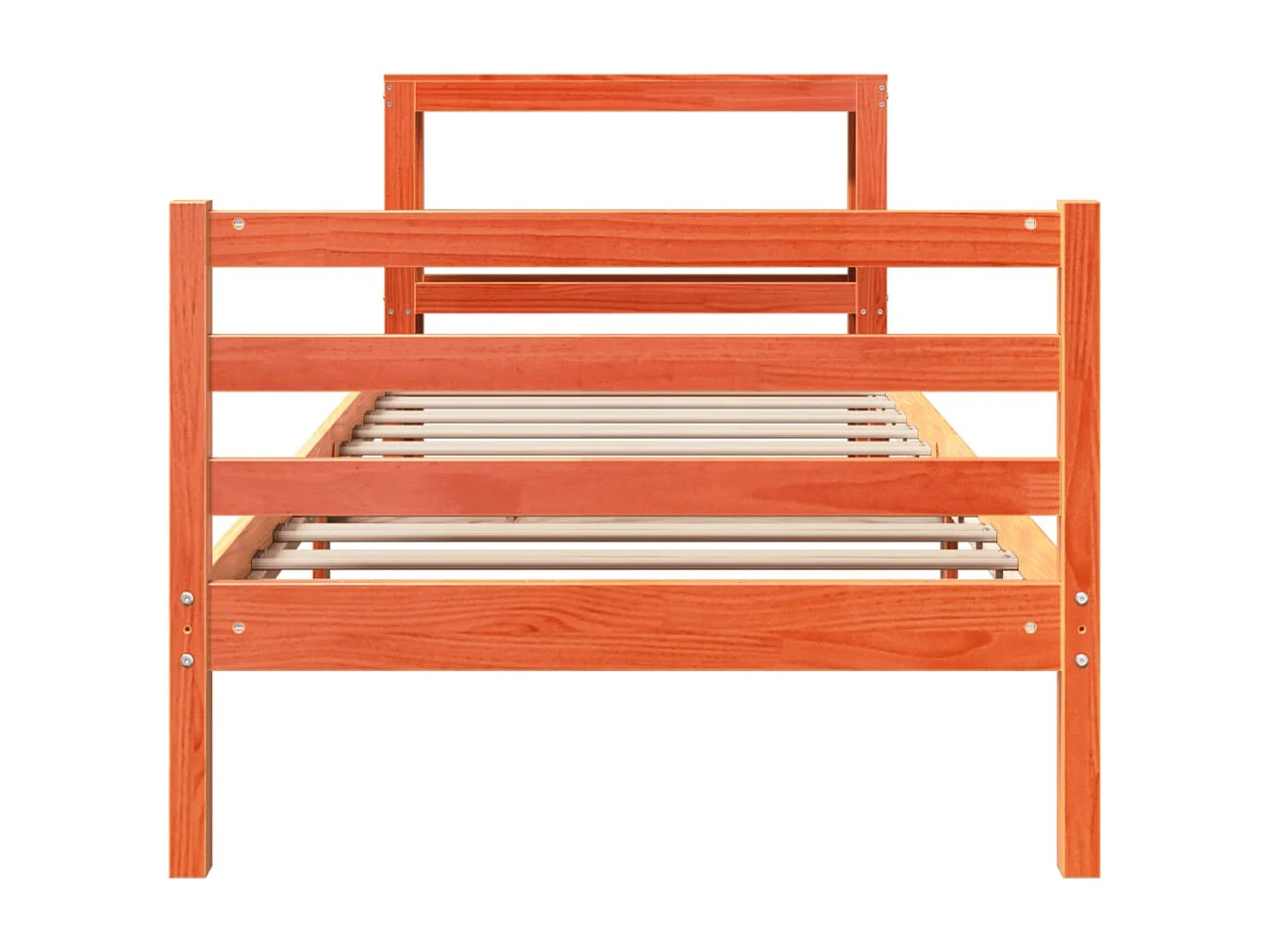 Cadre de lit sans matelas cire marron 100x200cm bois pin massif