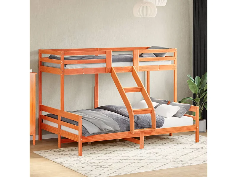 Lit superposé sans matelas 80x200/140x200 cm bois massif