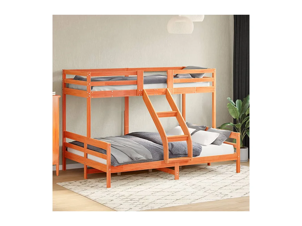 Lit superposé sans matelas 80x200/140x200 cm bois massif