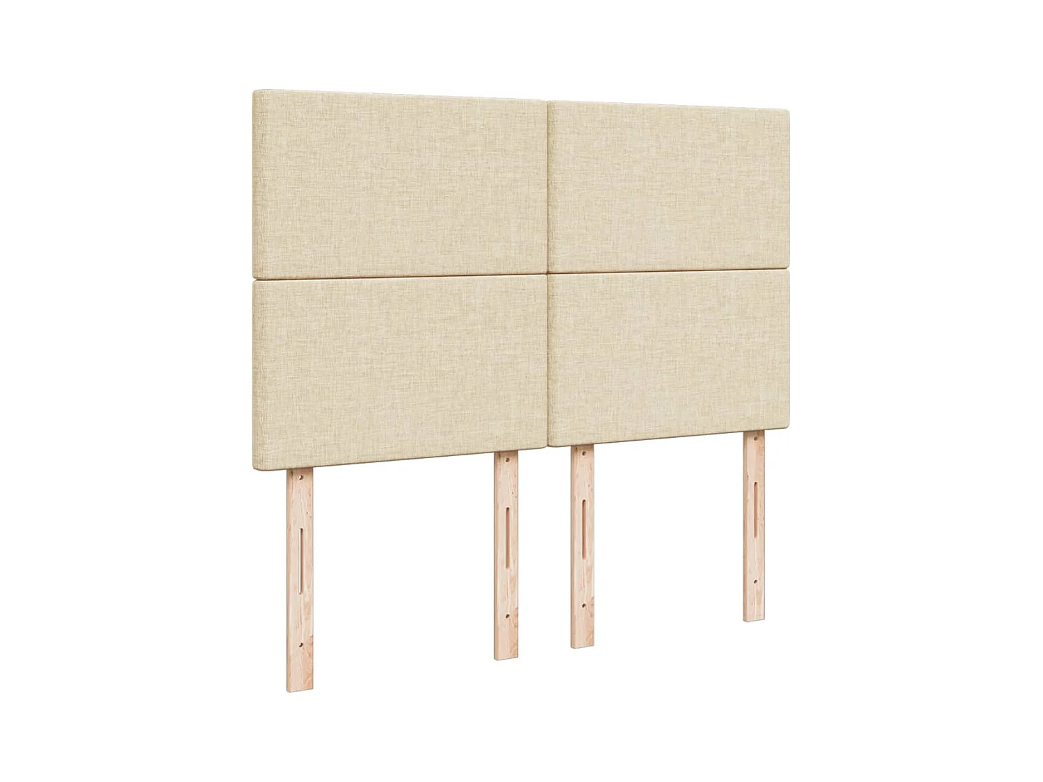 Boxspringbett mit Matratze Creme 160x200 cm Stoff