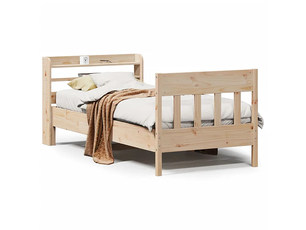 Cama sem colchão 90x200 cm madeira de pinho maciça
