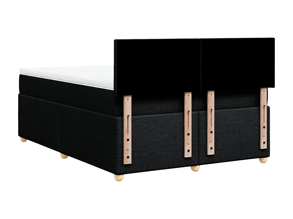 Boxspringbett mit Matratze Schwarz 160x200 cm Stoff