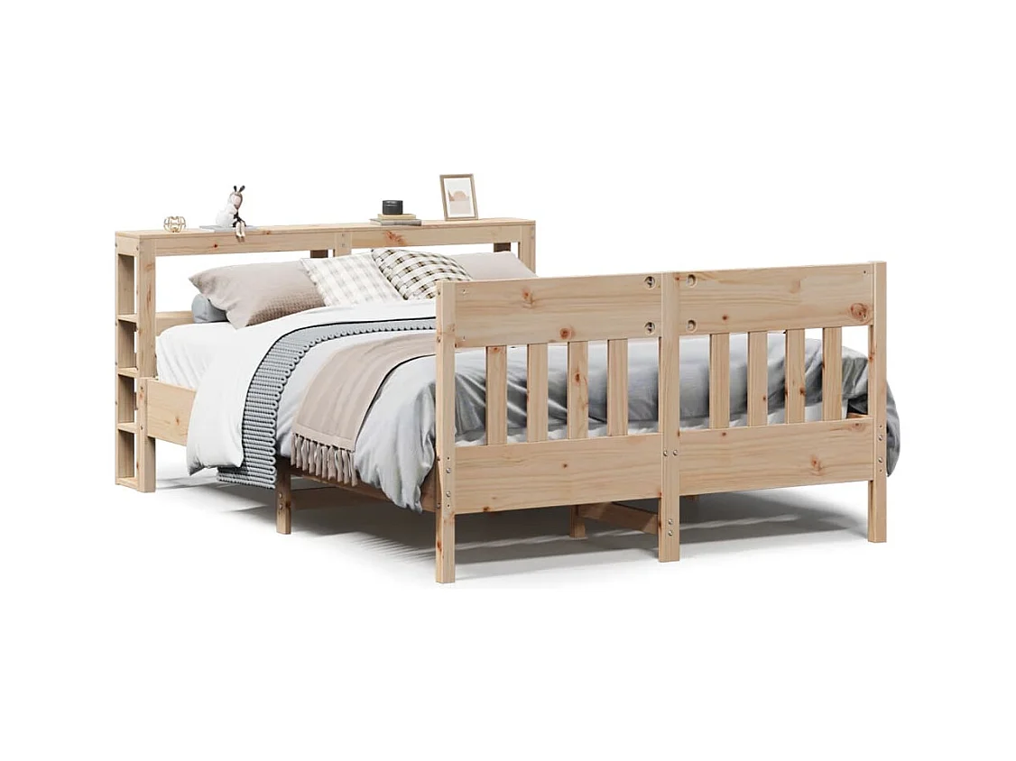 Cadre de lit sans matelas 160x200 cm bois massif de pin
