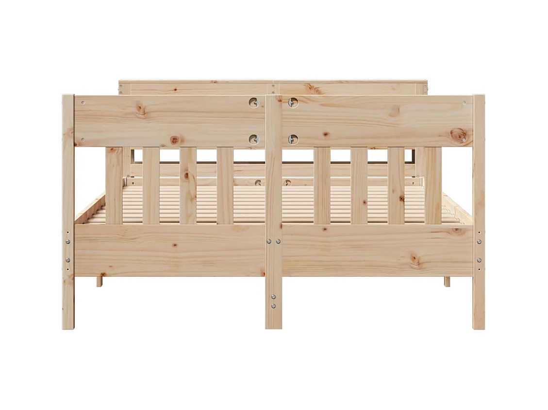 Cadre de lit sans matelas 160x200 cm bois massif de pin