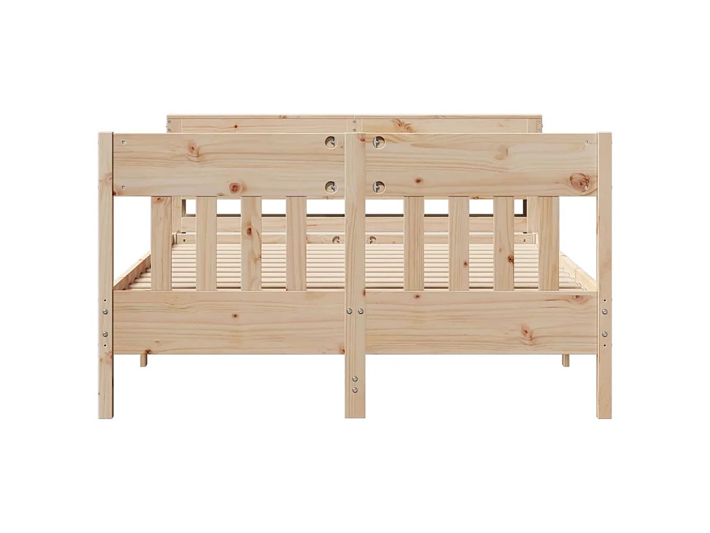 Cadre de lit sans matelas 160x200 cm bois massif de pin