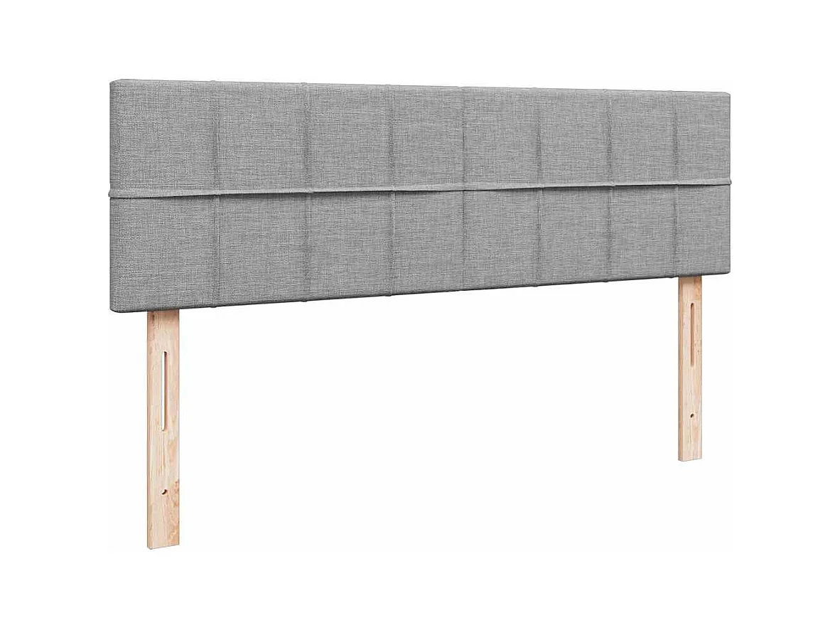 Ottoman-Bett mit Matratze Hellgrau 140x200 cm Stoff